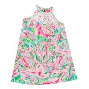 Lilly Pulitzer Girls floral cotton dress Sz 12